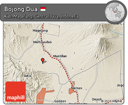 Shaded Relief 3D Map of Bojong Dua