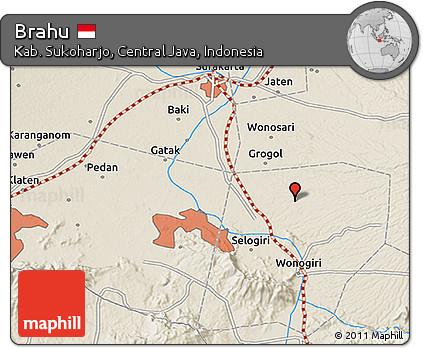 Shaded Relief 3D Map of Brahu