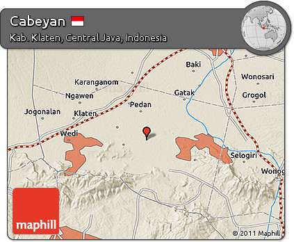 Shaded Relief 3D Map of Cabeyan