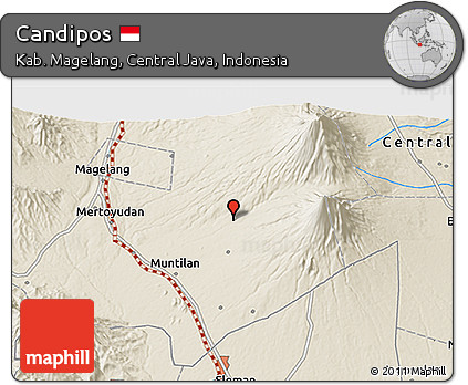 Shaded Relief 3D Map of Candipos
