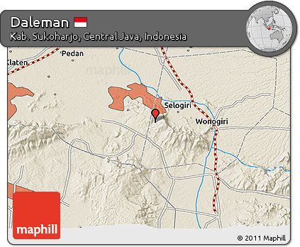 Shaded Relief 3D Map of Daleman