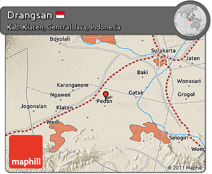 Shaded Relief 3D Map of Drangsan
