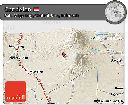 Shaded Relief 3D Map of Gendelan