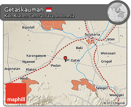 Shaded Relief 3D Map of Getaskauman