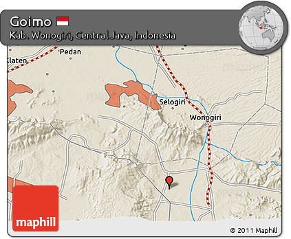 Shaded Relief 3D Map of Goimo