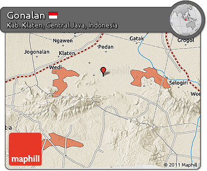 Shaded Relief 3D Map of Gonalan
