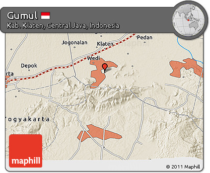 Shaded Relief 3D Map of Gumul