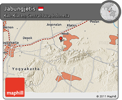 Shaded Relief 3D Map of Jabungjetis