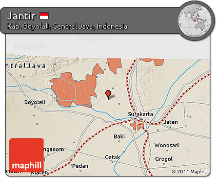 Shaded Relief 3D Map of Jantir