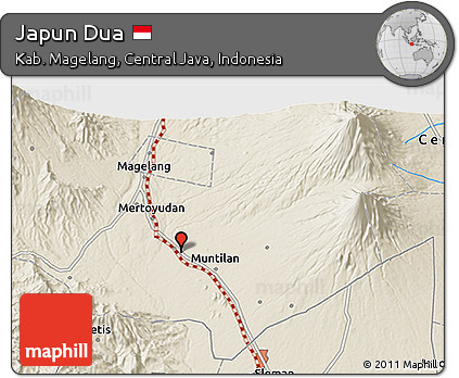 Shaded Relief 3D Map of Japun Dua