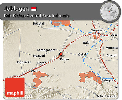 Shaded Relief 3D Map of Jeblogan