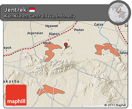Shaded Relief 3D Map of Jentrek