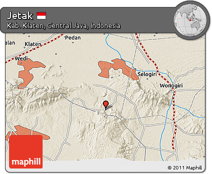 Shaded Relief 3D Map of Jetak
