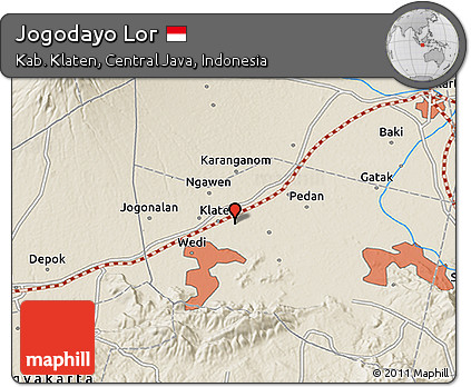 Shaded Relief 3D Map of Jogodayo Lor