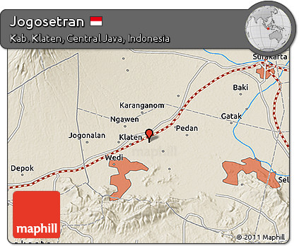 Shaded Relief 3D Map of Jogosetran