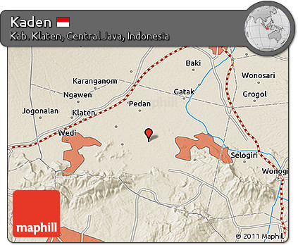 Shaded Relief 3D Map of Kaden