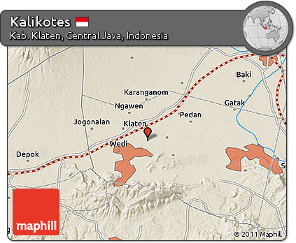 Shaded Relief 3D Map of Kalikotes