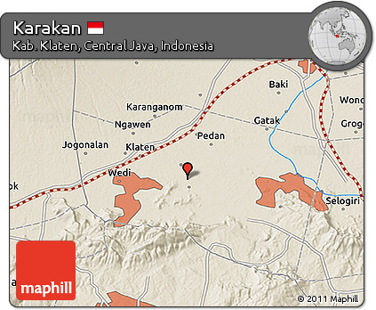 Shaded Relief 3D Map of Karakan