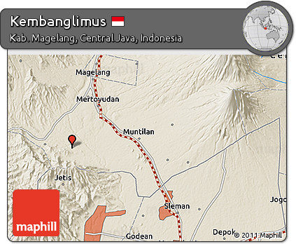 Shaded Relief 3D Map of Kembanglimus
