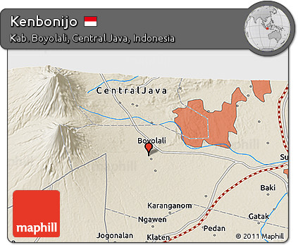 Shaded Relief 3D Map of Kenbonijo