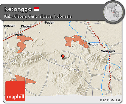 Shaded Relief 3D Map of Ketonggo