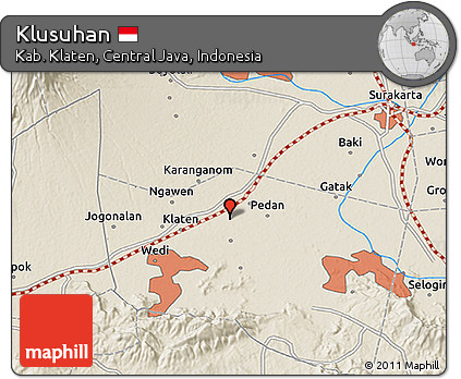 Shaded Relief 3D Map of Klusuhan