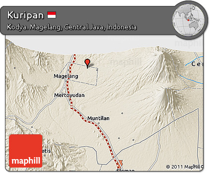 Shaded Relief 3D Map of Kuripan