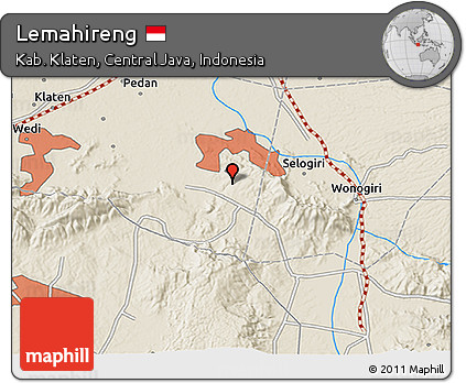 Shaded Relief 3D Map of Lemahireng