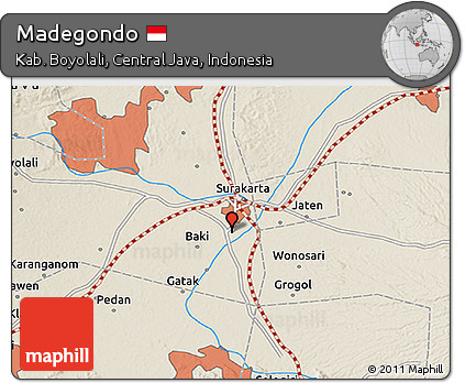 Shaded Relief 3D Map of Madegondo