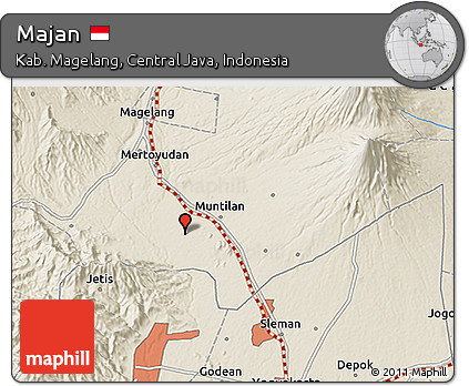 Shaded Relief 3D Map of Majan