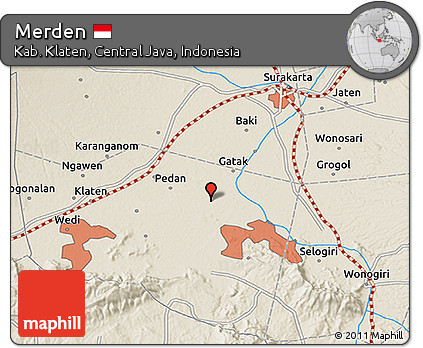 Shaded Relief 3D Map of Merden