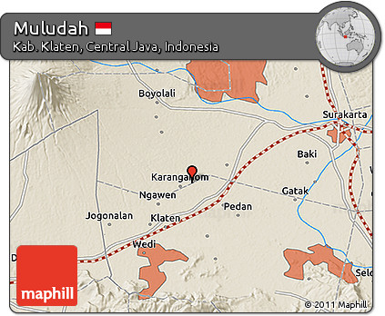 Shaded Relief 3D Map of Muludah