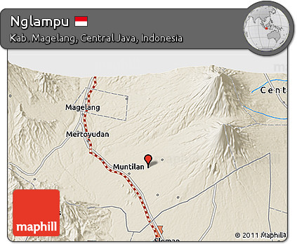 Shaded Relief 3D Map of Nglampu