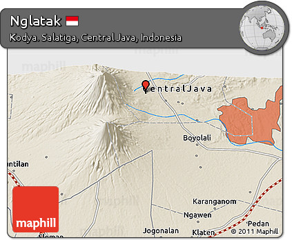 Shaded Relief 3D Map of Nglatak