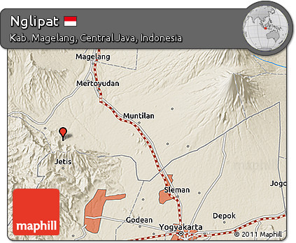 Shaded Relief 3D Map of Nglipat