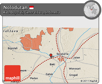 Shaded Relief 3D Map of Nolodutan
