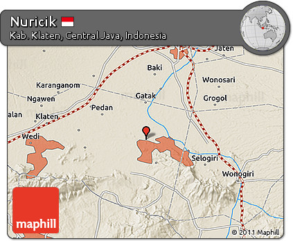 Shaded Relief 3D Map of Nuricik
