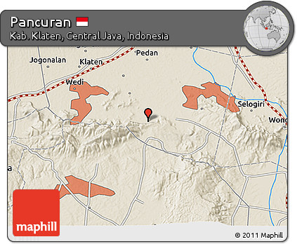 Shaded Relief 3D Map of Pancuran