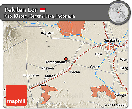 Shaded Relief 3D Map of Pekilen Lor