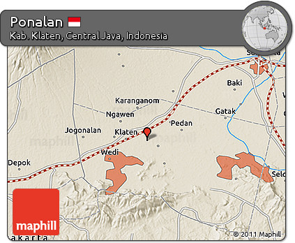 Shaded Relief 3D Map of Ponalan