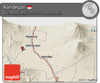Shaded Relief 3D Map of Randegan