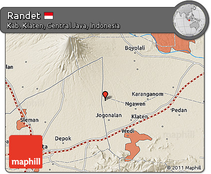 Shaded Relief 3D Map of Randet