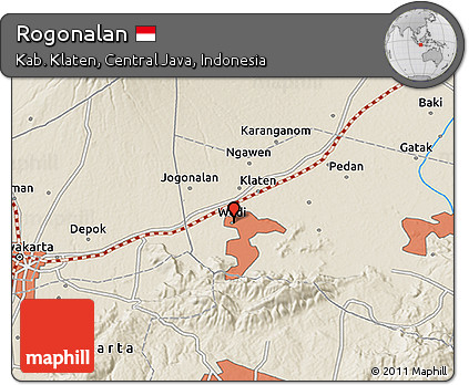 Shaded Relief 3D Map of Rogonalan