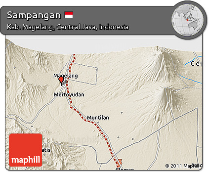 Shaded Relief 3D Map of Sampangan