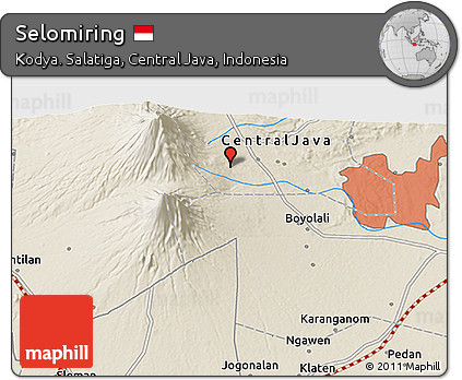 Shaded Relief 3D Map of Selomiring