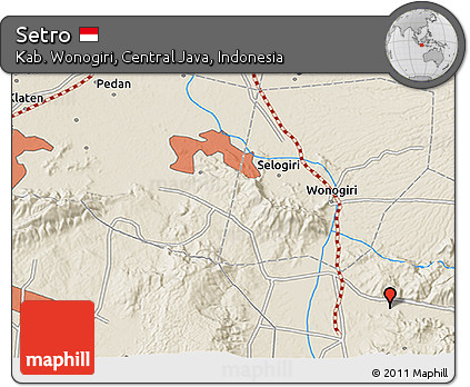 Shaded Relief 3D Map of Setro