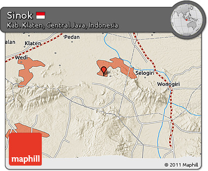 Shaded Relief 3D Map of Sinok