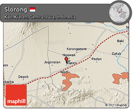 Shaded Relief 3D Map of Slorong