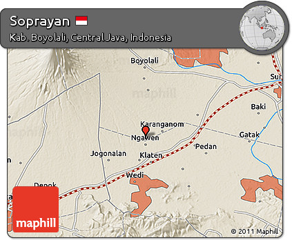 Shaded Relief 3D Map of Soprayan