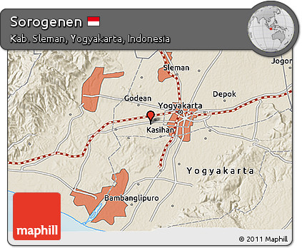 Shaded Relief 3D Map of Sorogenen